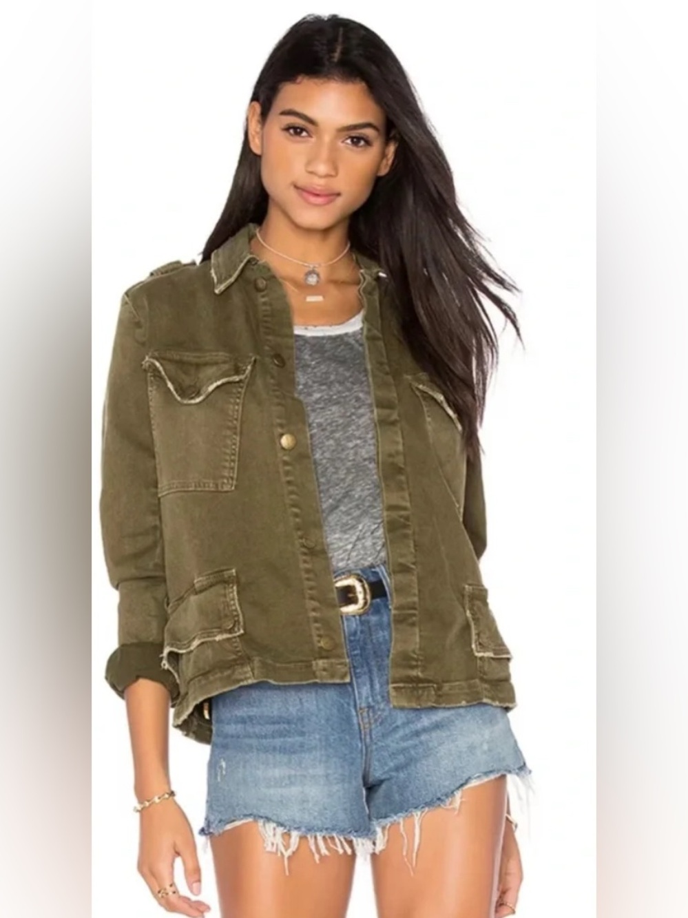 The Slant Pocket Military Jacket by CURRENT/ELLIOTT Size 2